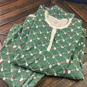 Roller Rabbit Green reindeer Pajama Set